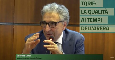 Gaetano Drosi amministratore Softline parla a un convegno