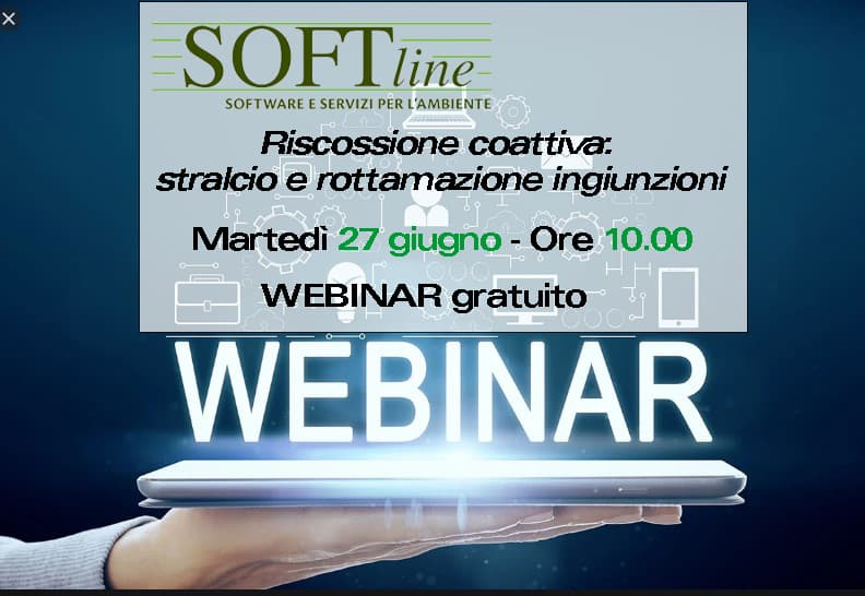 Computer portatile sormontato dalla scritta Webinar