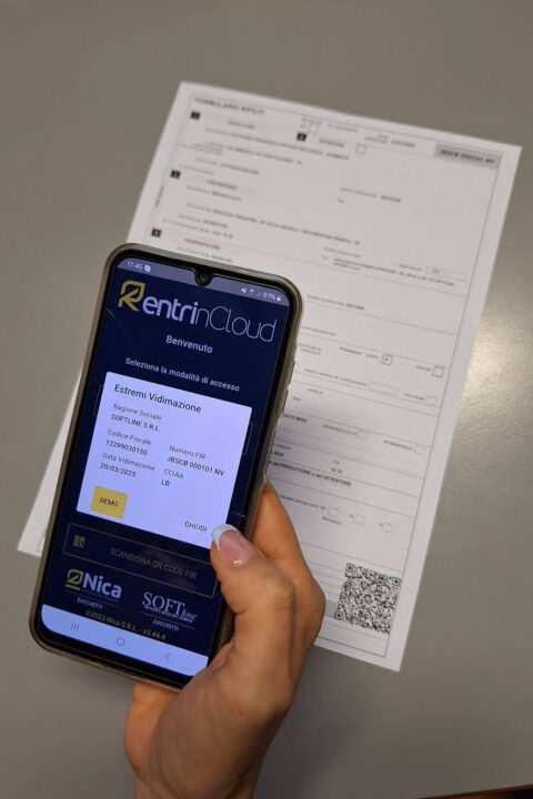 Una schermata dell'app Rentrincloud