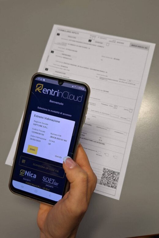 Una schermata dell'app Rentrincloud