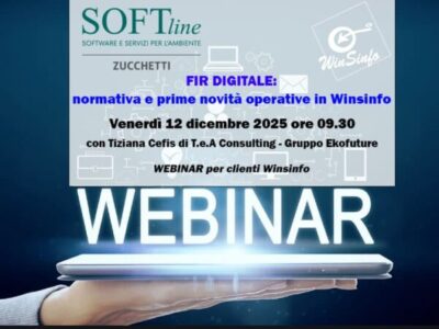 Webinar: “FIR DIGITALE: normativa e prime novità operative in Winsinfo”