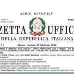 La Gazzetta Ufficiale del 28 febbraio 2026